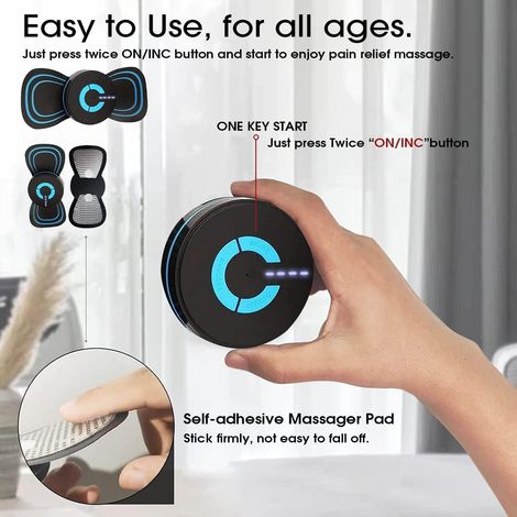 Mini-Massagegerät, Nackenmassagegerät, 6 Modi, kabellos, elektrisch, 2er-Pack - AquaForge (1/5)
