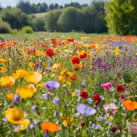 2000 graines de fleurs sauvages – Variétés mélangées pour prairie et jardin fleuri – Attire insectes pollinisateurs (1/5)