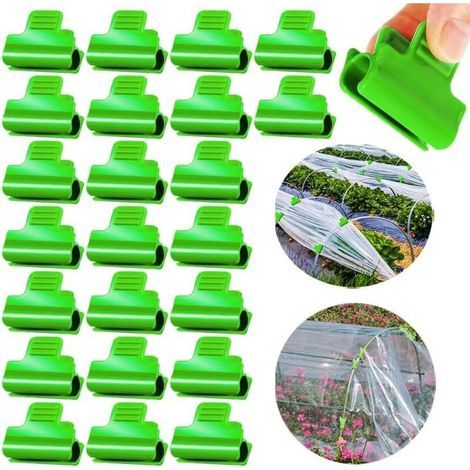 Set mit 24 19-mm-Gartennetzringen, Schlauchschellen für 18-20-mm-PVC-Rohre, rutschfeste Clips (1/5)