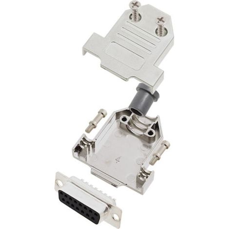 TRU COMPONENTS TCDTNT15MDBSK 7708432 D-SUB Buchsenleisten-Set 180 ° Polzahl: 15 Lötkelch 1 St.