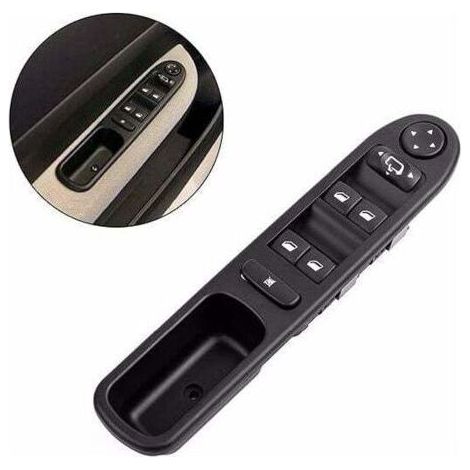 Levé Vitre Avant Gauche Drive CÔTÉ Vitre Électrique Interrupteur Principal, Interrupteur de Lève-Vitre Compatible pour Peugeot 307 307SW 307CC (1/4)