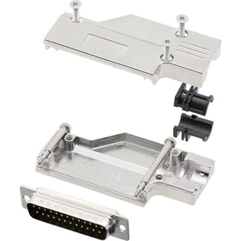 encitech DCMR-FK-25-DMP-K 6355-0065-23 KIT connettori maschio SUB-D 90 ° Numero Poli (num): 25 Punte a saldare 1 KIT