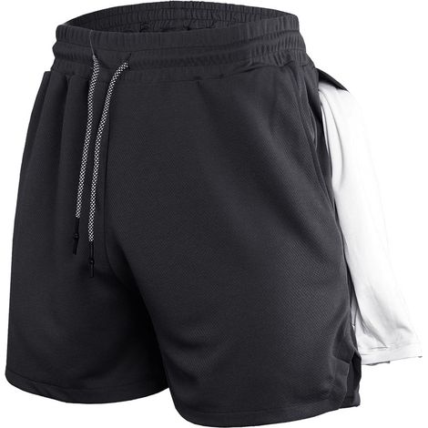 1 short de bain homme, séchage rapide, poches latérales et arrière, ouvertures pour serviette, usage plage et sport (1/5)