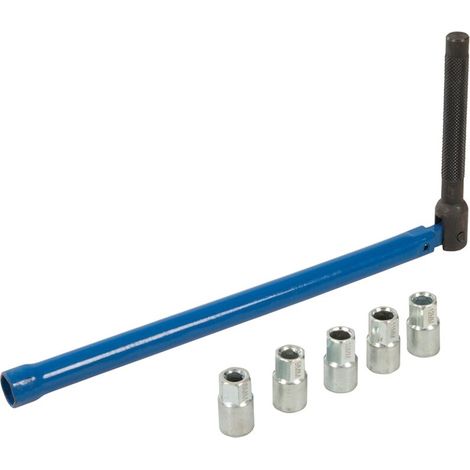 Outil d'installation de robinets 8-12 mm – Têtes interchangeables – Poignée pivotante pour écrous difficiles – 355555 (1/5)