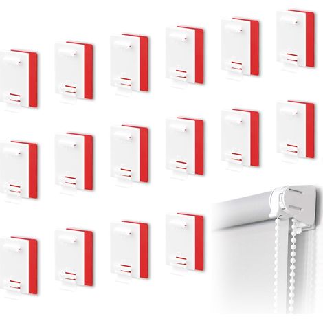 Lot de 16 Supports Adhésifs Courts pour Store Double (1/5)
