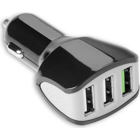 Celly CC3USBTURBOBK Caricabatterie per dispositivi mobili Universale Nero Accendisigari Auto (1/4)