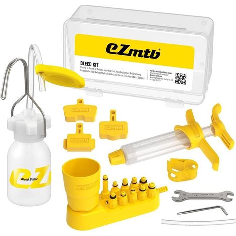 Kit Purge Frein, Frein Hydraulique pour VTT, Purgeur Liquide de Frein, Seringue a Huile, Professionnel Outils Velo pour Shimano, Magura, Tektro, SRAM Series (1/4)