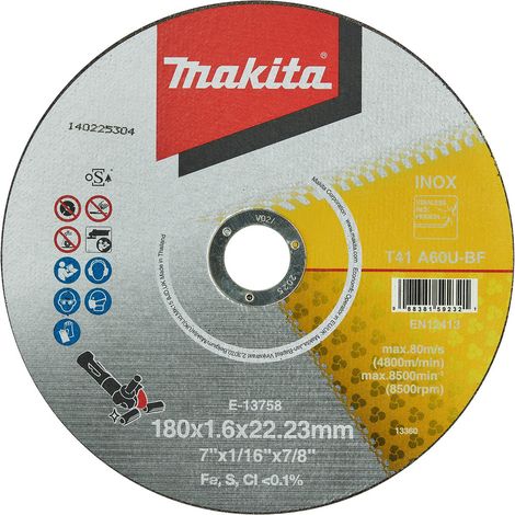 LAME CIRCULAIRE POUR ACIER INOXYDABLE, 180X22,3 MM MAKITA E-13758 (1/2)