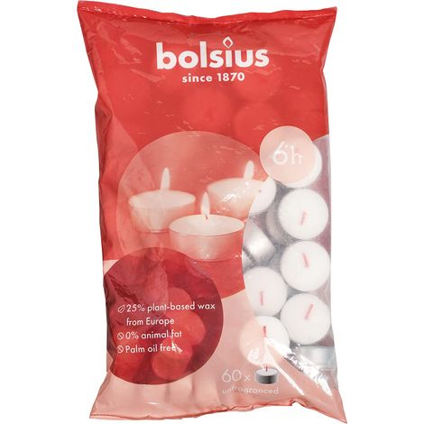 BOLSIUS Tealight Bag 60pz White (1/5)