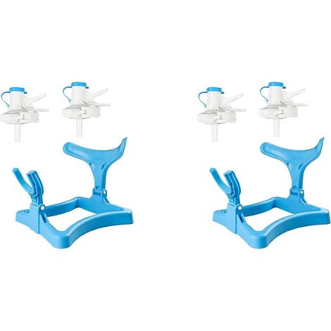Support pour 2 bonbonnes d'eau de 5 gallons, support pour distributeur d'eau, distributeur d'eau antidérapant à poser sur un comptoir avec 4 robinets de distribution (1/5)