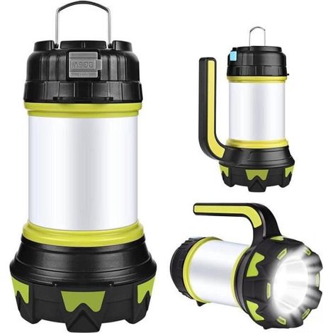 Lampe de camping LED rechargeable par USB, à intensité variable, étanche IP65, portable. (1/3)