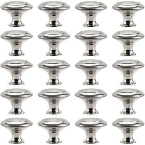 Bouton de Meuble Cuisine Poignées Cabinet Acier Inox Portes Coupe Décoration Porte Cabinet Placard Tiroir Armoire(20PCS) (1/4)