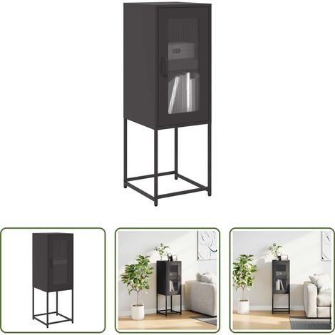 Sideboard - Sideboard Schwarz 36x39x107 cm Kaltgewalzter Stahl (1/5)