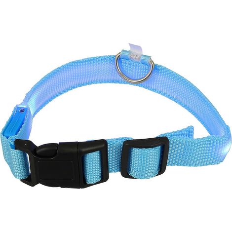 Collar luminoso azul recargable para mascotas, decoración para el cuello, 5 juegos (1/5)