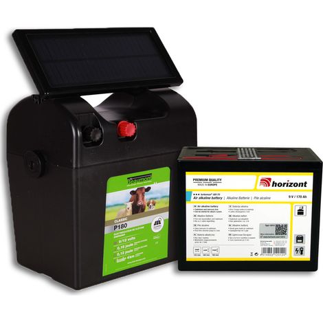 Beaumont – Poste P180 avec panneau solaire 2,5 W – Pile 9 V 170 AH – Tension 8500 V – Autonomie jusqu'à 4 km sans végétation (1/4)