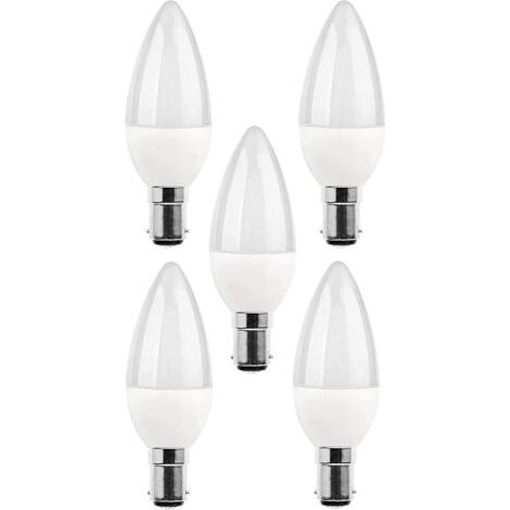 Filiyano-Lot de 5 ampoules LED B15 de 5 W, équivalent à une ampoule à incandescence de 25 W, 270 lm, lumière du jour 3000 K, culot à baïonnette C35 (1/4)