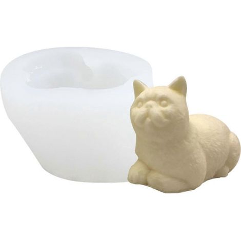 3D-Tierkatzen-Silikonform, DIY-Aromatherapie-Kerzen, Kristall-Epoxid-Gipsform (1/5)