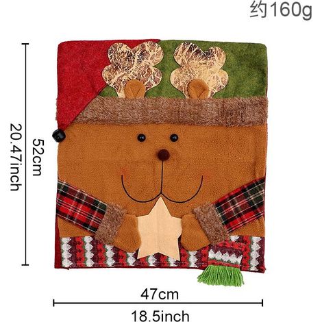 Décorations de Noël, housses de chaises avec chapeaux, housses de tabourets, housses de chaises en peluche, décoration intérieure européenne et américaine, mini foulards de Noël