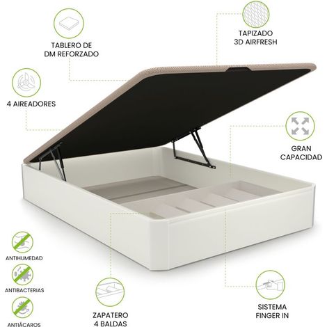 Canapé Luxury Plus 3D Blanco 135x190 (1/5)