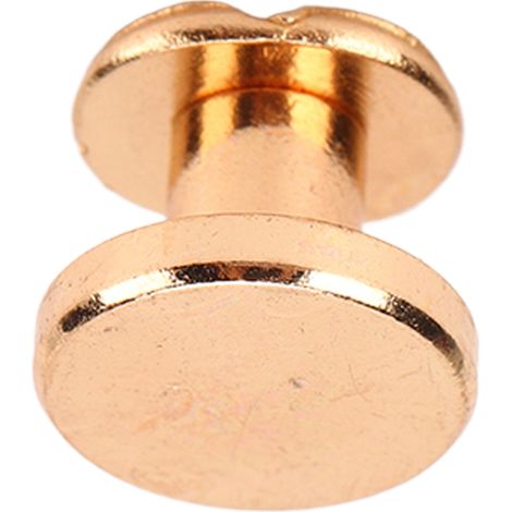 Kit de 200 rivets décoratifs en laiton doré 9x6.5mm pour reliure de livres et artisanat cuir, parfait pour projets DIY et accessoires. (1/5)