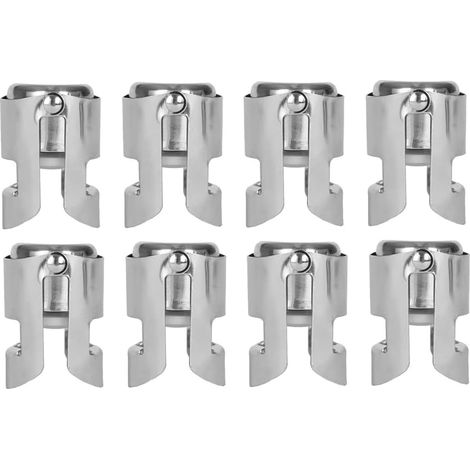 8 bouchons de vin, inox/silicone, pour vin rouge, restaurant (1/5)