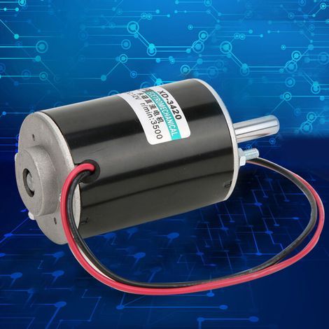 Moteur électrique, 12V DC 3500tr/min Moteur Pneumatiques Tubulaire, Mini Aimant Permanent, Moteurs à Courant Continu Aimant Permanent, Machine CW/CCW Contrôle pour Générateur de Bricolage (1/3)