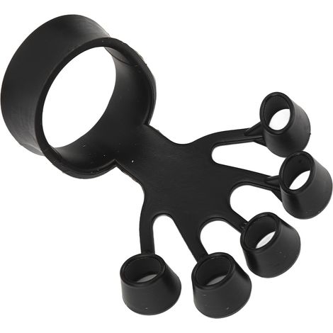 Set de 2 Grip Fortifiant Doigts en Silicone Souple, Renforçateur d'Avant-Bras pour Athlètes et Musiciens, Noir, Résistance 11LB-5KG (1/5)