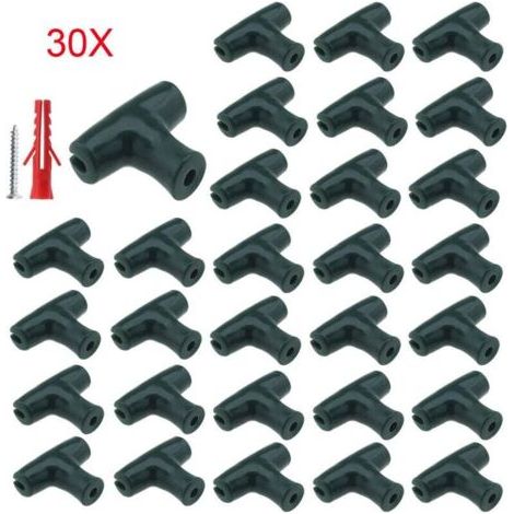 Kit de Fixation pour Grillages Mural 30 Pièces avec Vis d'ancrage pour Clôture et Cadre Métallique