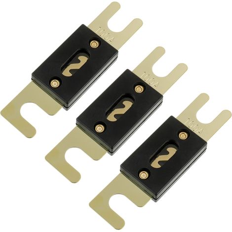 3 Fusible ANL 100A 32VDC Plaqué Or Pour Système Audio Vidéo Voiture Haute Conductivité (1/3)