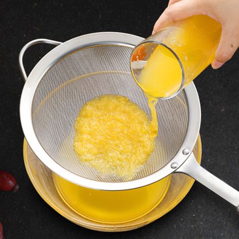 Edelstahl-Filterlöffel mit langem Griff, Küchenutensil, Kochsieb (1/5)