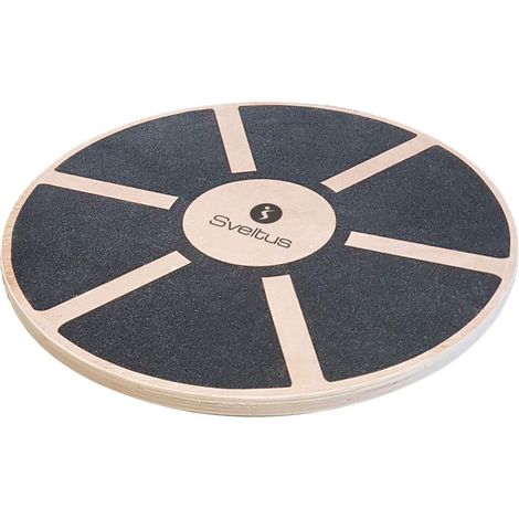 Planche d'équilibre en bois - 1 pièce - Contreplaqué - Rotation à 360° - Fitness adulte - 40 x 30 cm (1/4)