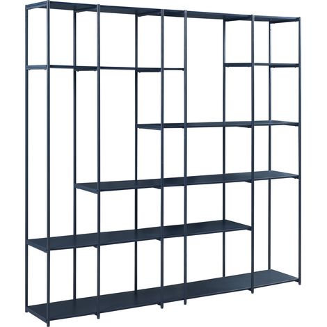 Scaffale dal design senza tempo per soggiorno/camera da letto mobile contenitore indipendente Rælingen 180 x 180 x 33 cm nero 030011152