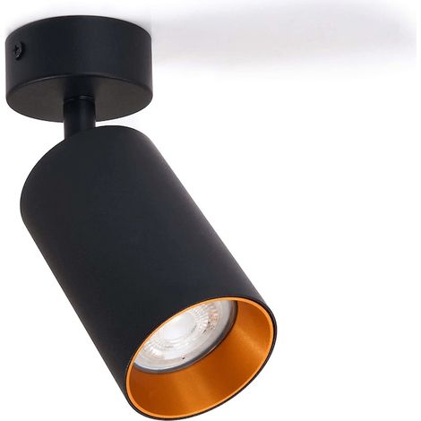 Applique/plafonnier halogène LED Eris Gold x1, noir (1/5)