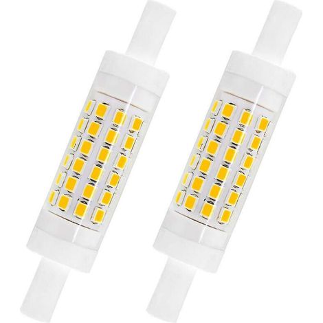 Lampadine LED R7s da 5W, luce bianca fredda (6000K), equivalenti a una lampadina alogena R7s da 70W, 720 lm, ampio angolo di emissione (360°), 230V AC, non dimmerabili, confezione da 2. - AquaForge (1/5)
