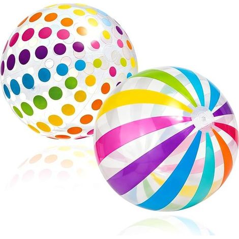 Inflatable Beach Balls 27 cm Colourful Swimming Pool Balloons Water Games Summer Activities Accessory Adults Parties Family Reunions (1/2)