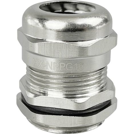 TRU COMPONENTS TC-10302884 Pressacavo filettato PG16 Ottone nichelato Metallo 1 pz. (1/2)
