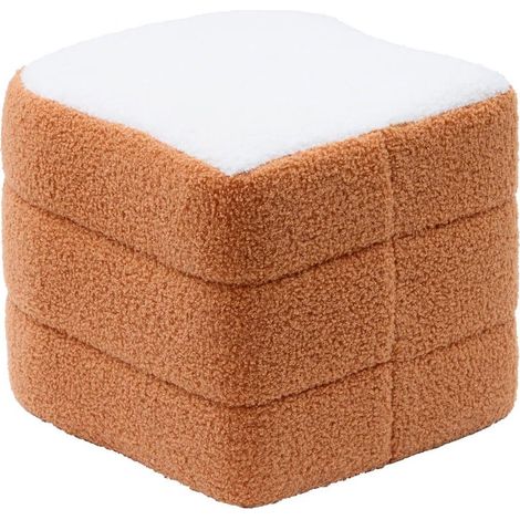 Pouf Enfant Design "Toast" 38cm Beige (1/3)