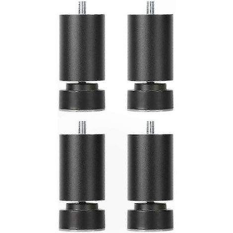 Pieds métalliques réglables à filetage M10, compatibles avec les canapés, les lits, les tables et les armoires, noirs, 18 cm. (1/5)