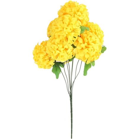 Strauß aus 9 großen gelben Chrysanthemen, 62 cm (1/3)