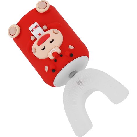 Brosse à dents électrique automatique vibrante en silicone rechargeable en forme de U pour enfants (1/5)