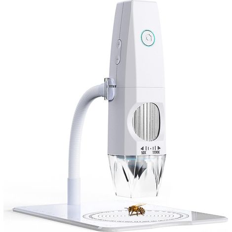 Microscope numérique WiFi 1080P avec support coudé, loupe digitale HD 2MP, caméra USB à fort grossissement pour inspection électronique (1/5)