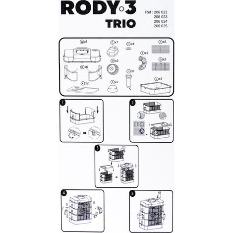 Gabbia per roditori Zolux Rody3 Trio Bianco (1/5)