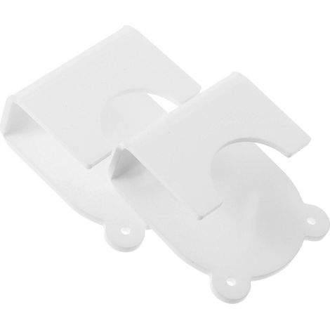 Ensemble de supports de tringle murale pour rideau de douche en acrylique (4 pièces), adapté aux salles de bains.