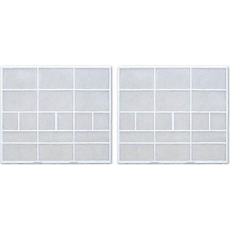 Lot de 2 filtres anti-poussière pour climatiseur, compatibles avec les unités de climatisation suspendues d'intérieur, 31,9 x 28,3 cm (1/5)