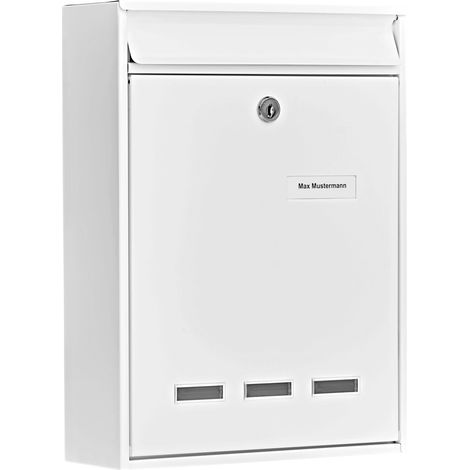 BURG-WÄCHTER Briefkasten Köln 872 W H.340mm B.255mm T.85mm weiß STA DIN C4 - 872W (1/5)