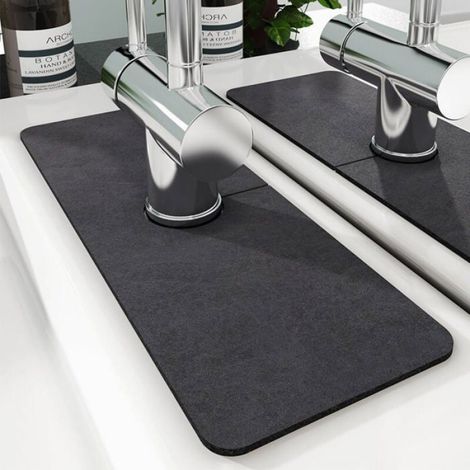 Robinet Splash Catcher, Robinet de filtre à éclaboussures, Tapis de séchage pour comptoir de cuisine, Sink Splash Guard, Tapis (1/4)