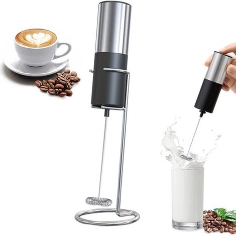 Montalatte elettrico - Montalatte - Montalatte manuale - Mini frullatore per latte - Con supporto - Senza spina - Essenziale per il campeggio - Nero Marca: Senza marchio • Scrivi una recensione • Cond