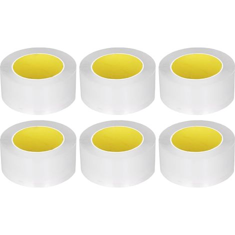 Lot de 6 rouleaux ruban adhésif double face transparent pour la (1/5)