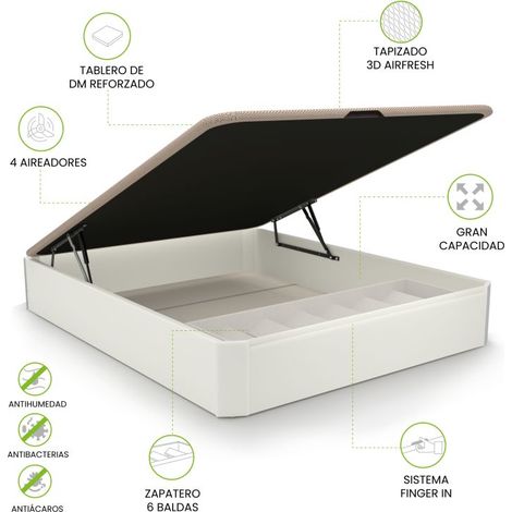 Canapé Luxury Plus 3D Blanco 150x190 (1/5)