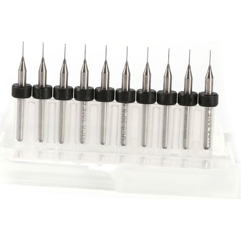 Jeu de forets de gravure CNC, micro-embouts en carbure pour circuits imprimés PCB (0,3 mm) (1/5)